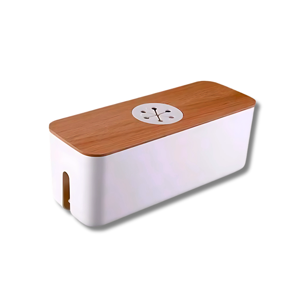 Schicke Kabelbox aus Holz – Schluss mit dem Kabelsalat daheim