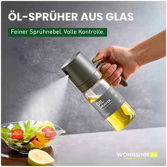 Öl-Sprüher aus Borosilikatglas – Perfekt dosieren statt kleckern