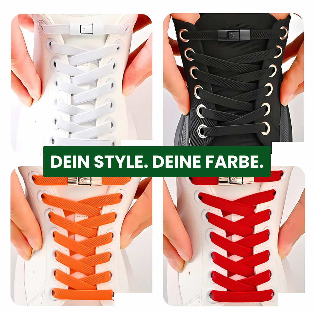 Elastische No-Tie-Schnürsenkel – Einfach reinschlüpfen & losgehen
