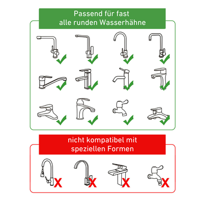 Wasserhahnverlängerung 1080° drehbar – Flexibel, sauber, einfach clever