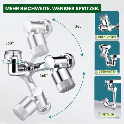 Wasserhahnverlängerung 1080° drehbar – Flexibel, sauber, einfach clever