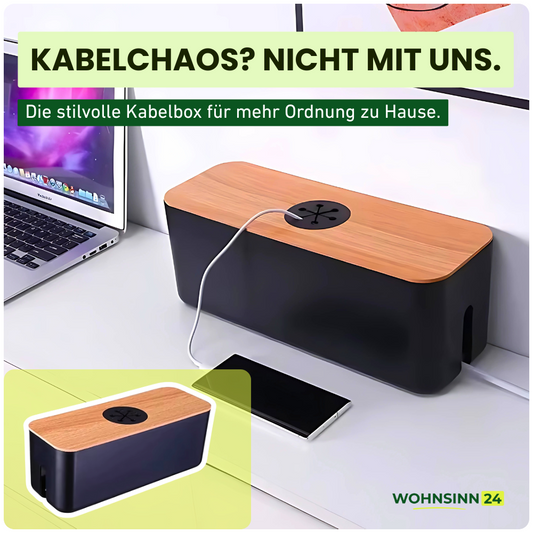 Schicke Kabelbox aus Holz – Schluss mit dem Kabelsalat daheim