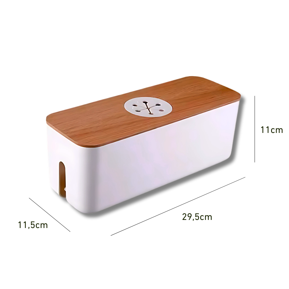 Schicke Kabelbox aus Holz – Schluss mit dem Kabelsalat daheim