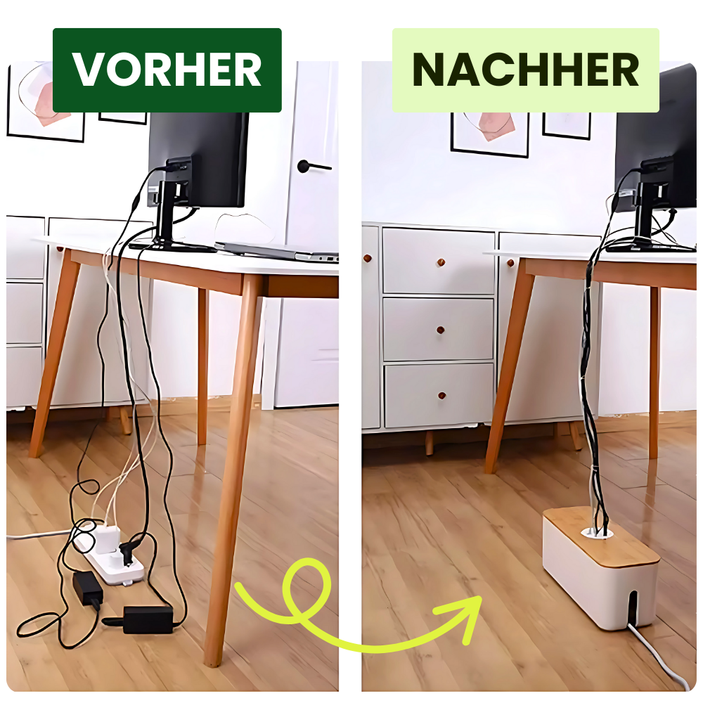 Schicke Kabelbox aus Holz – Schluss mit dem Kabelsalat daheim