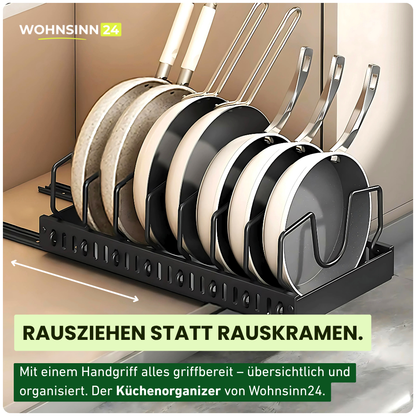 Ausziehbarer Pfannen- & Topfdeckel-Organizer – Für mehr Platz & Ordnung in deiner Küche