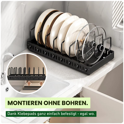 Ausziehbarer Pfannen- & Topfdeckel-Organizer – Für mehr Platz & Ordnung in deiner Küche