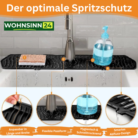 Silikonmatte für Küche und Bad -Schluss mit Kalkflecken & stehendem Wasser