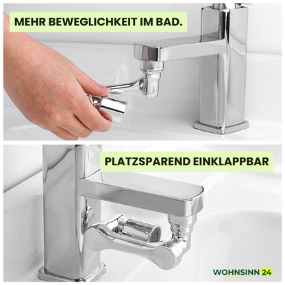 Wasserhahnverlängerung 1080° drehbar – Flexibel, sauber, einfach clever